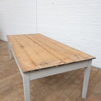 Large wooden farmhouse table