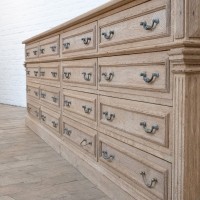 Large oak craft cabinet with 16 drawers, 1930