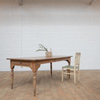 Cherrywood farm table early 20th