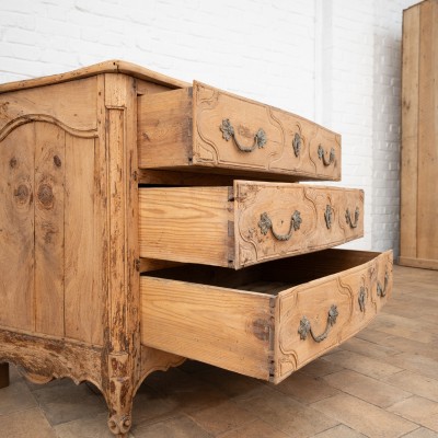 French dresser 3 drawers in elm, 19th century