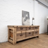 Early 20th 6 -drawer workbench