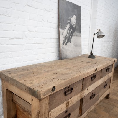 Early 20th 6 -drawer workbench