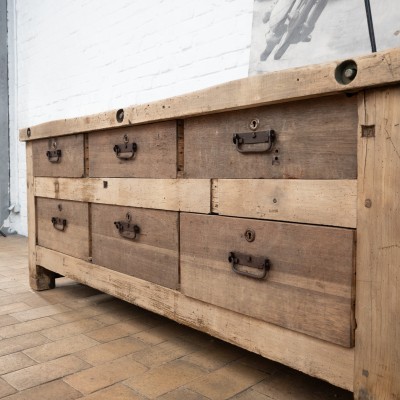 Early 20th 6 -drawer workbench