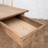 French antique Table de ferme en chêne, début 20ème