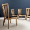 4 French mid-century oak chairs by GUILLERME et CHAMBRON