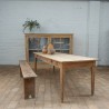 French wooden farm table, early 20th century