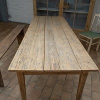 French wooden farm table, early 20th century