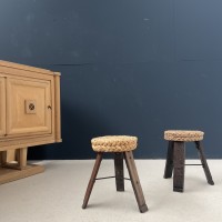 French midcentury stools by  AUDOUX  MINET