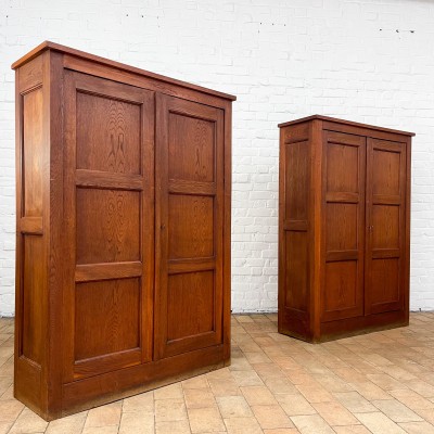 Pair of French oak cabinets, 1950
