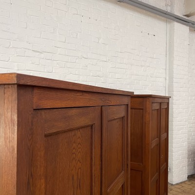 Pair of French oak cabinets, 1950