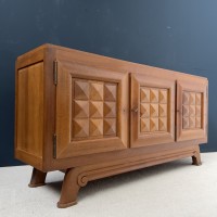 Gaston POISSON midcentury french wood sideboard