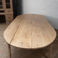 Grande table de communauté en chêne, début 20ème French antique