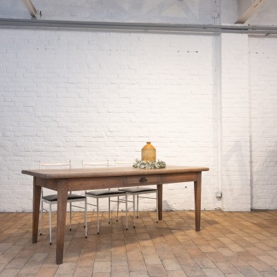 rench wooden farm table, early 20th century