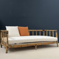 Rattan and copper sofa by MAISON et JARDIN  PARIS  Ed.