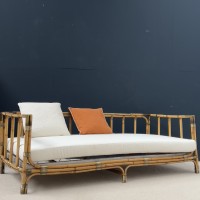 Rattan and copper sofa by MAISON et JARDIN  PARIS  Ed.