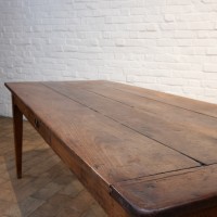 French wooden farm table, early 20th century