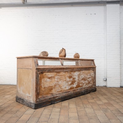Antique wooden haberdashery counter, 1930