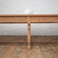 Large 6-leg oak french draper's table, 1930