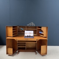 Midcentury locking writing desk called MAGIC BOX, designed by MUMMENTHALER and MEIER.