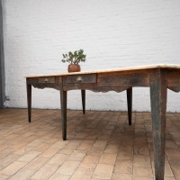 Large wooden farm table, early 20th century