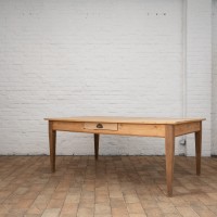French farm table, spindle legs, early 20th century