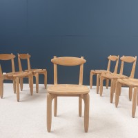 GUILLERME et CHAMBRON set of 6 "Thierry" chairs éd "Votre Maison" 1950