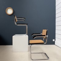 Pair of Cesca chairs model B64 design Marcel BREUER