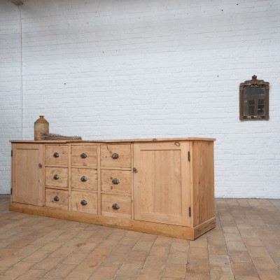 Wooden workshop cabinet from the early 20th century