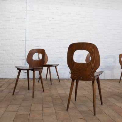 Set of 6 Baumann Chairs, 1960