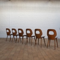 Set of 6 Baumann Chairs, 1960