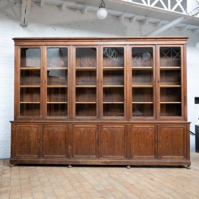 Large wooden bookcase, early 20th century