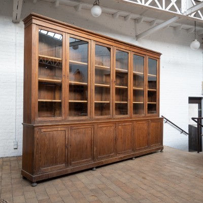 Large wooden bookcase, early 20th century
