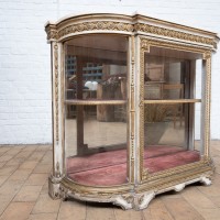 Napoleon III display cabinet in gilded wood, 19th