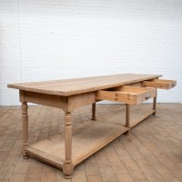 Grande table de drapier en chêne, 1930