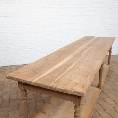 Grande table de drapier en chêne, 1930