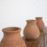 Set of antique terracotta jars to the early 20th century.