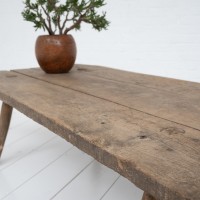 Primitive oak coffee table