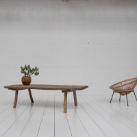 Primitive oak coffee table