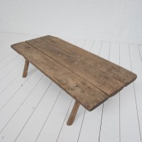 Primitive oak coffee table