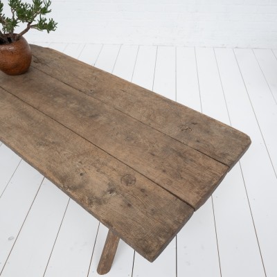 Primitive oak coffee table