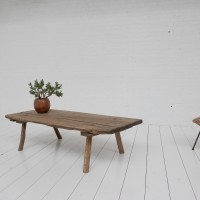 Primitive oak coffee table