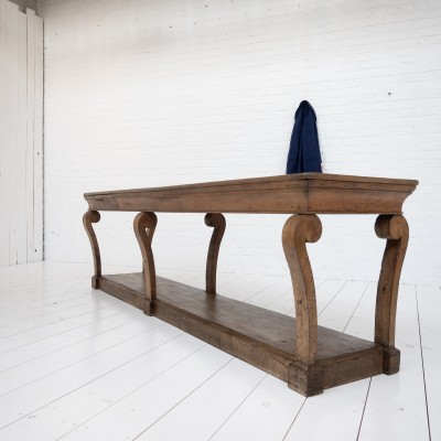 19th-century oak draper's table