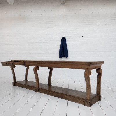 19th-century oak draper's table