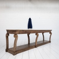 19th-century oak draper's table