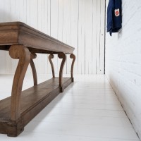 19th-century oak draper's table