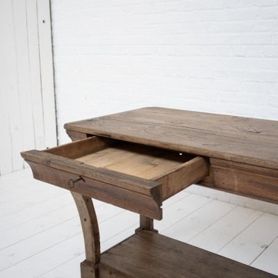 19th-century oak draper's table