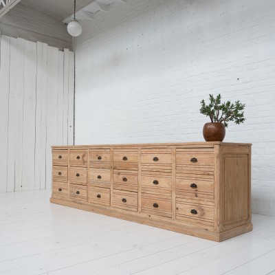 Large hardware cabinet with drawers, 1930