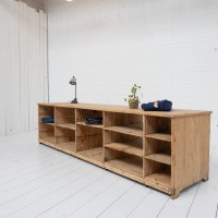 Workshop cabinet with wooden compartments, 1930