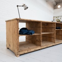 Workshop cabinet with wooden compartments, 1930