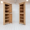 Pair of Wooden Corner Cabinets, Late 19th Century